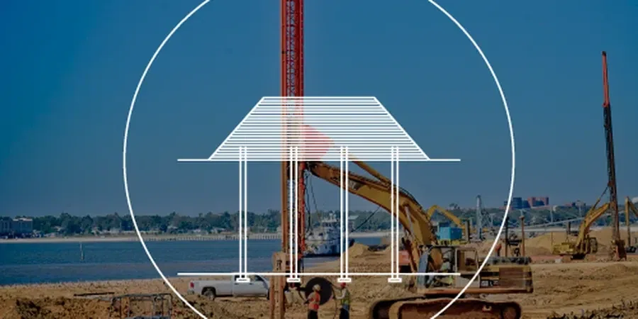 Illustrative image of Prefabricated vertical drain (PVD) design in Chesapeake