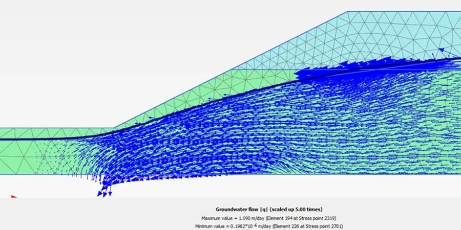 Illustrative image of Slope failure analysis in Chesapeake
