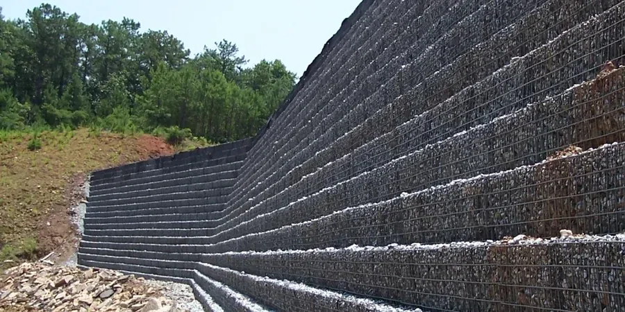 Illustrative image of MSE (Mechanically Stabilized Earth) wall design in Chesapeake