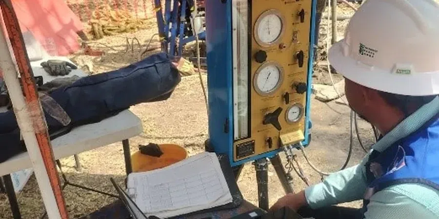 Illustrative image of Ménard pressuremeter test (PMT) in Chesapeake